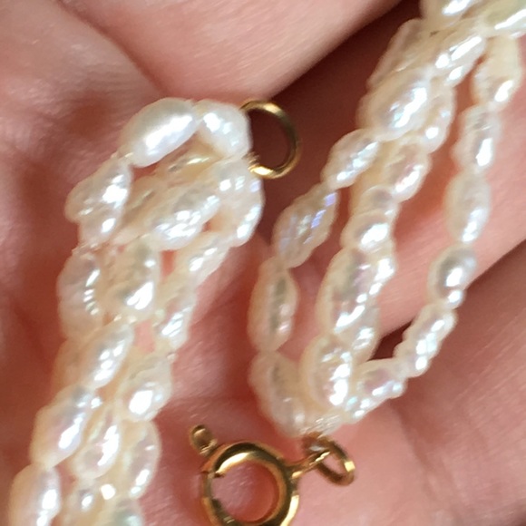 🖤14Kt gold & Pearls💕bracelet - Picture 2 of 6